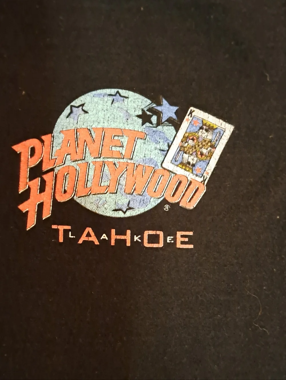 Vintage 90s Y2K Planet Hollywood Lake Tahoe Poker Card SS Shirt Men's Size Small - Picture 6 of 7